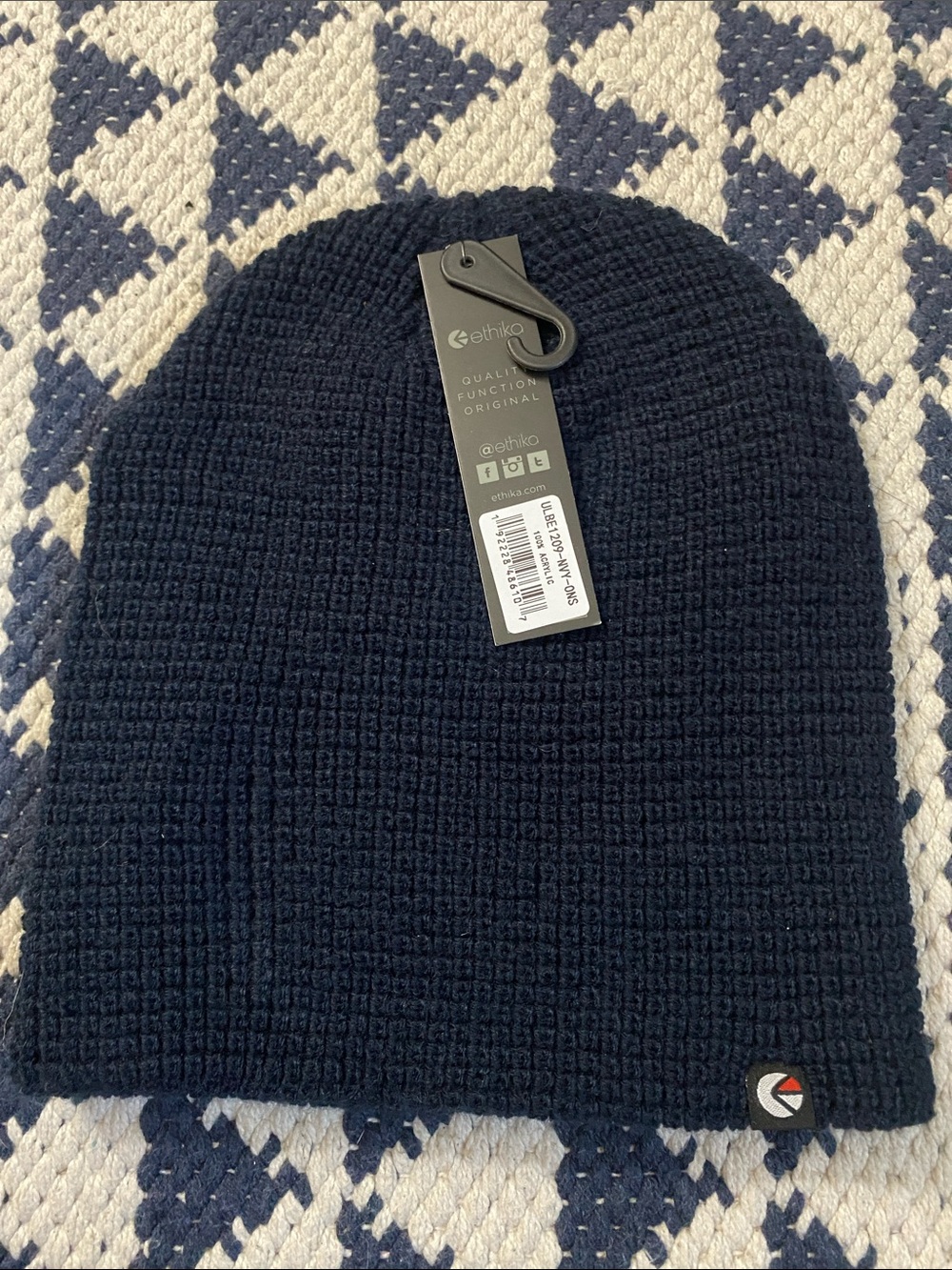 NWT Ethika Navy Beanie
